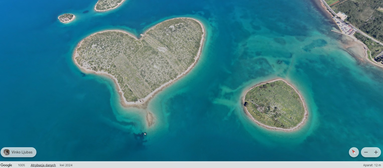 Galešnjak chorwacja wyspa w kształcie serca