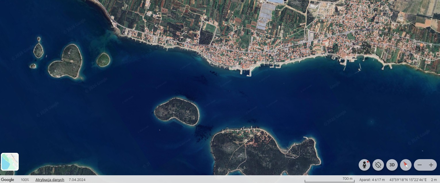 Galešnjak, wyspa miłości w kształcie serca