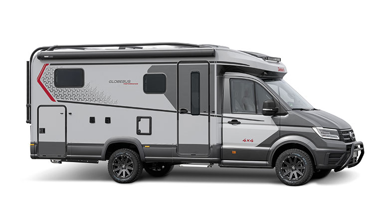 Kamper z napędem na 4 koła. Globebus Performance 9